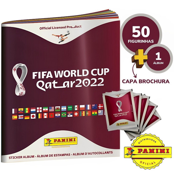 Álbum Oficial ilustrado da Copa do Mundo Qatar 2022 10 envelopes de