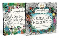 Kit Selva mágica e Oceano perdido - Livros de colorir e caça ao tesouro antiestresse