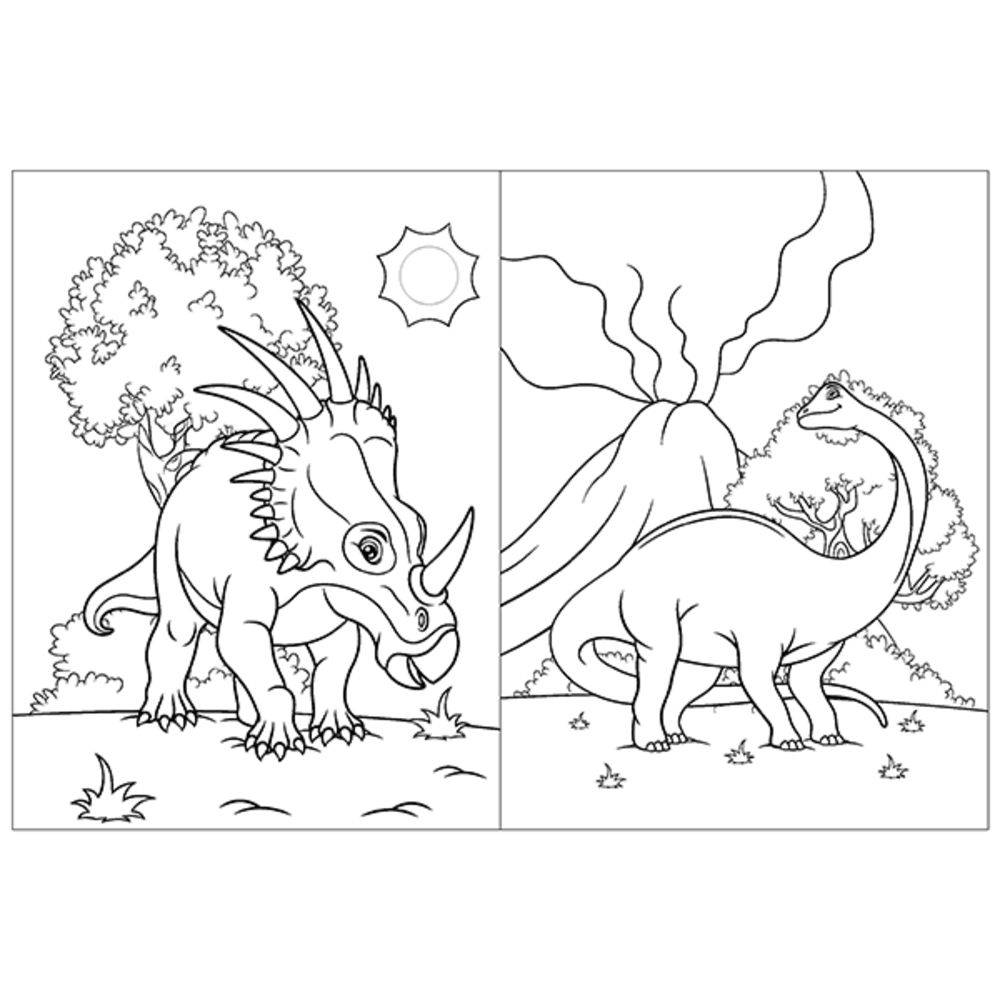 LIVRO PARA COLORIR DINOSSAURO C/8PG PAUTA BRANCA