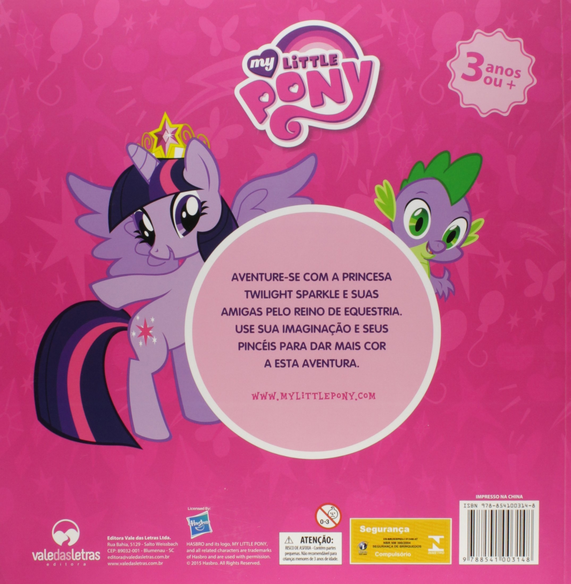 Livro de colorir my little pony vale das letras