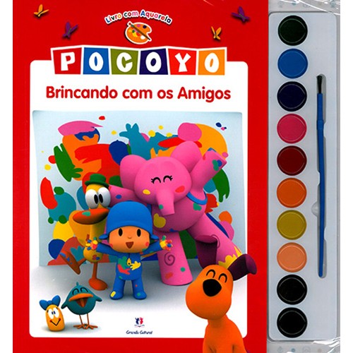 Pocoyo e seus amigos brincando para colorir