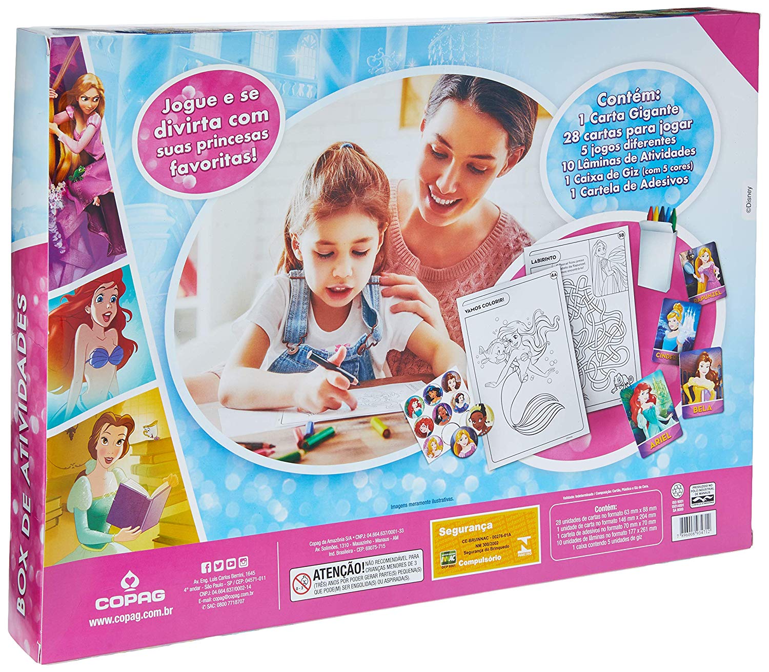 Box De Atividades Personagem Disney Princesas - Copag