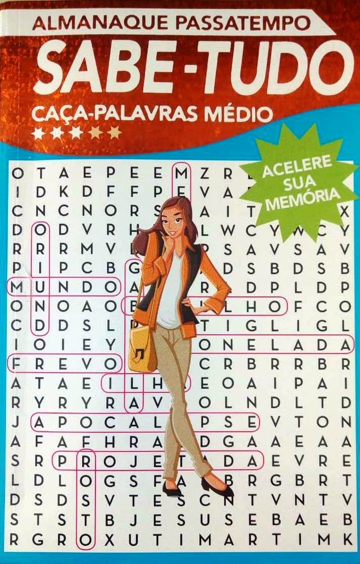 Kit 2 Livro 365 Caça Palavras Jogo Nível Fácil Médio Difícil