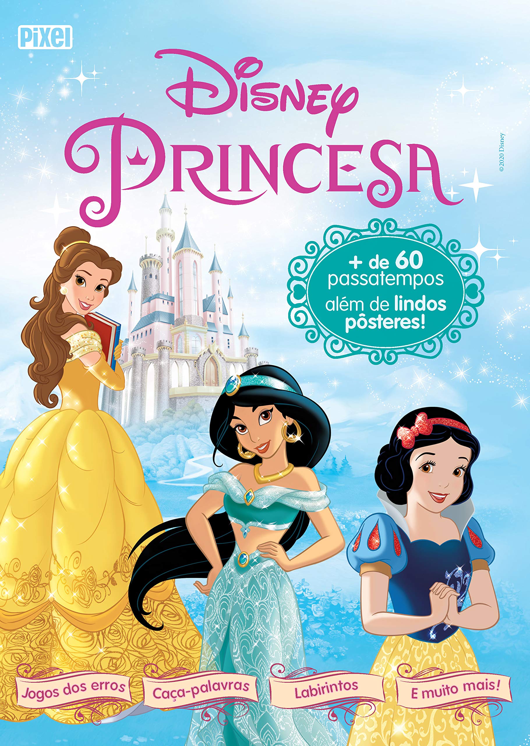 Kit 6 Revistas De Colorir Pintar Atividades Princesas Disney Mulan,  Cinderella, Rapunzel