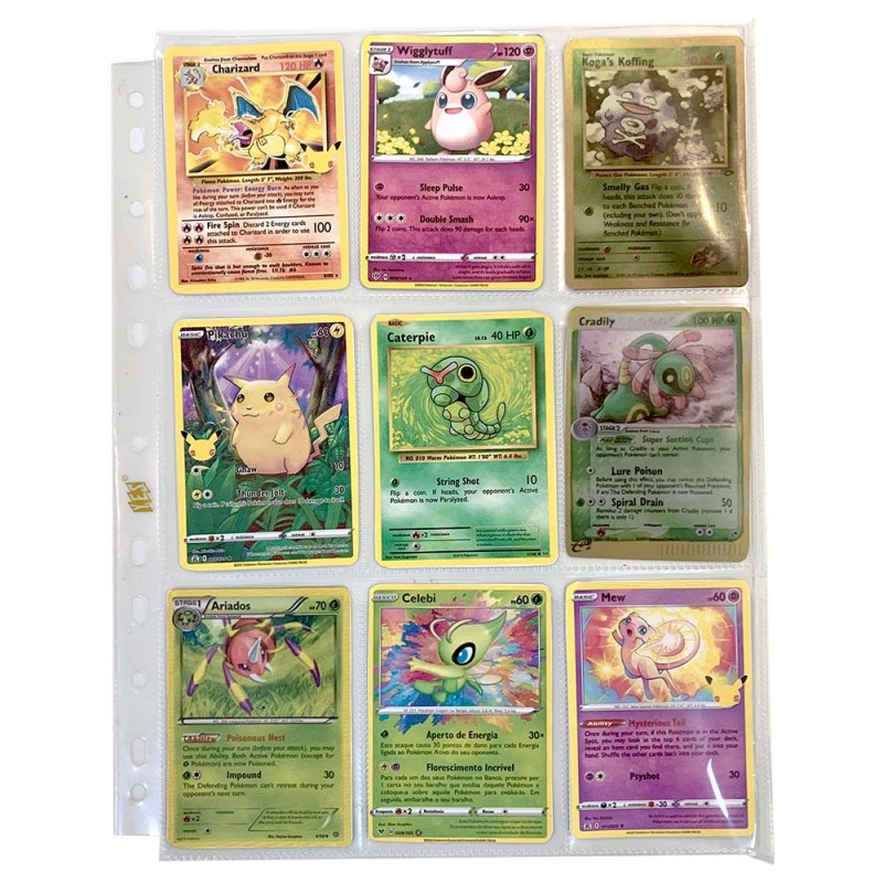 Album Pasta Tipo Fichário Pokémon Magic Yugioh C/ 10 Folhas