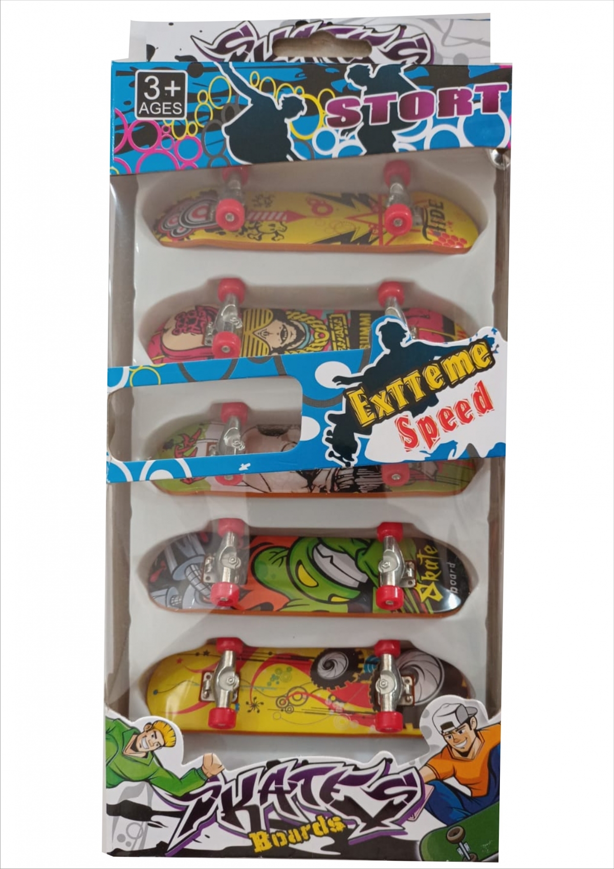 Kit 2 Skate De Dedo C/ Lixa Fingerboard Criança + Acessórios