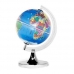 Globo Terrestre 21cm: Gênio Político - Azul Iluminado Plástico (base cromada)