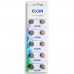 Pilha bateria alcalina 1.55v LR44/AG13/357A - Cartela c/ 10 un - Elgin