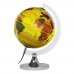 Globo Terrestre 21cm: Aquarela Político - Amarelo iluminado led branco bivolt - Base cromada