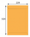 Envelope saco office A4 80g/m² 229x324mm amarelo ouro 10 un