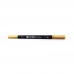 Caneta hidro scribo 2 pontas 1.0mm dual brush 1un dourada