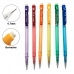 Lapiseira escolar 0.7 mm com borracha bits laranja