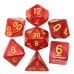 Dados para RPG marmorizado vermelho
