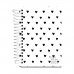 Agenda espiral anual black on white corações 168 fls 100x150mm 2023
