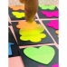 Bloco adesivo transparente 40 fls diversas formas coloridas