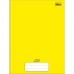 Caderno capa dura brochura linguagem 48 fls 140x200mm 1/4 amarelo D+