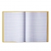 Caderno capa dura brochura linguagem 48 fls 140x200mm 1/4 amarelo D+
