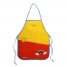 Avental infantil escolar 49.50x39.50cm arco-íris