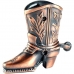 Apontador de metal colecionável bota cowboy