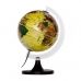 Globo Terrestre 21cm: Aquarela Político - Amarelo iluminado led branco bivolt - Base preta