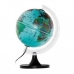 Globo Terrestre 21cm: Aquarela Político - Verde iluminado led branco bivolt - Base preta