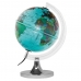 Globo Terrestre 21cm: Aquarela Político - Verde iluminado led branco bivolt - Base cromada