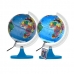 Globo Terrestre 21cm: Gênio Político - Iluminado led multicolor bivolt controle remoto - Base azul