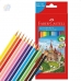 Lápis de cor longo 12 cores hexagonal - Faber-castell