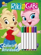 Riki & Gabi: Col. Colorir e atividades c/ canetinha