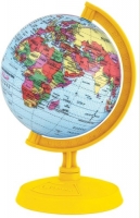 Globo Terrestre 10cm: Político - Baby Amarelo s/ luz Plástico