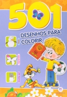 501 Desenhos para colorir: Capa Roxo e laranja