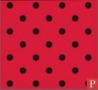 Saco perolizado - little poá vermelho/preto: 20x29 c/ 50 un