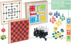 Jogo tabuleiro 4 em 1 - Ludo-Dama-Trilha-Xadrez - IOB