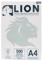 Papel sulfite branco multiuso A4 75G 210X297 500 Folhas - Lion
