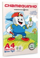 Papel sulfite marfim A4 75g 210X297mm - 100 Folhas - Chamequinho