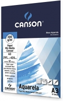 Bloco para desenho aquarela A4 mix media 300g 12 fls - Canson