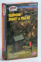 Atlas - HO Telephone Shanty & Pole Kit - #705