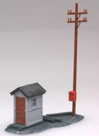 Atlas - HO Telephone Shanty & Pole Kit - #605
