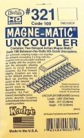 Kadee - HO Code 100 Delayed-Action Magnetic Uncoupler 1 Pair - #321