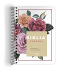 Bíblia Sagrada Anote NVI Espiral - Capa floral