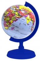 Globo Terrestre 10cm: Político - Baby millenium azul royal - Base Plástico