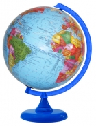 Globo Terrestre 30cm: Stúdio Político - Base azul celeste
