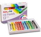 Giz de cera pastel oleoso PHN 12 cores - Pentel