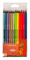 Lápis de cor 12 cores triangular metálico e neon - Leo e Leo