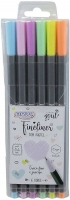 Caneta esferográfica fineliner 0.4mm 6 cores tom pastel soul blister - BRW