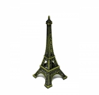 Torre Eiffel decorativa de metal 22.3 cm verde