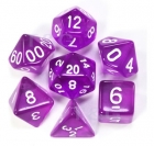 Dados para RPG translúcido roxo