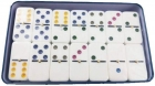 Jogo de dominó com 28 peças - Lata Super