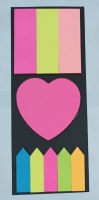 Bloco adesivo anotação formato e cores 9x22cm 20 fls