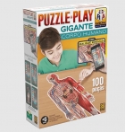 Puzzle Play Gigante 100 PCS Corpo Humano com realidade aumentada